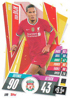 Virgil Van Dijk Liverpool 2020/21 Topps Match Attax CL #LIV09